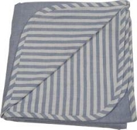 Blue/Blue-White Striped Flannel Receiving 36" Sq