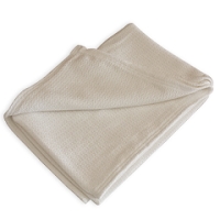 White Crepe Large Baby Blanket