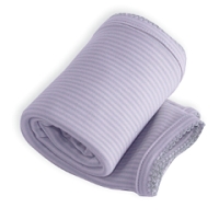 Lavender Stripe Receiving Blanket Organic Cotton Knit