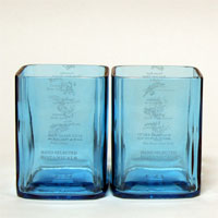 Sapphire Square Drinking Glass Set of 2