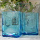 Sapphire Square Drinking Glass