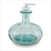 Recycled Glass Clear Soap Dispenser - Round