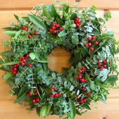 Holiday Eucalyptus Berry Wreath