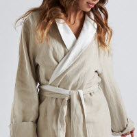 Organic Cotton and Linen Terry Robe