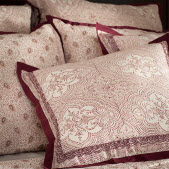 Plum Razia Organic Cotton Block Print Bedding