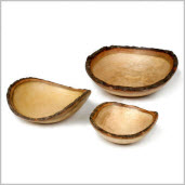 Natural Mango Wood Bowls - Set of 3