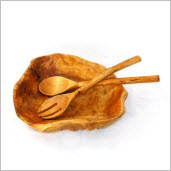 Root Wood Salad Bowl / Root Servers 