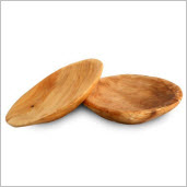 Round Root Wood Plates - Set of 2