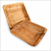 Root Wood Square Plates - Set of 2