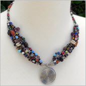 Multi-Color Beaded Elegance Necklace 