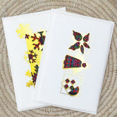 Holiday Greeting Cards w/ Hand Cross-stitched Bookmarks