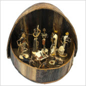 Banana Fiber Arched Nativity Set