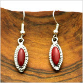 Red Jasper Oval Earrings