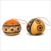 Handmade Gourd Ornaments - Set of 2