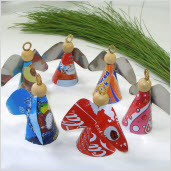 Recycled Angel Ornaments - Set of 3