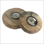 Reclaimed Wood Wheel Clock - Set of 2