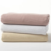 Mini Stripe Organic Cotton & Linen Sheets