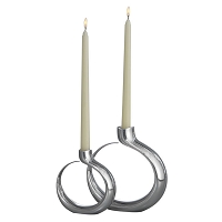 Nambe Globe Candlesticks (Pair)