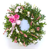 Pink Rose Wreath