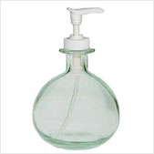 Bulbous Recycled Glass Soap Dispenser