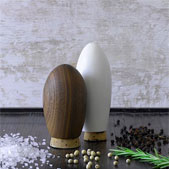 Egg Shaped Salt + Pepper Shakers