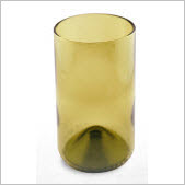 Wine Punts Recycled Glassware - 16 oz Olive