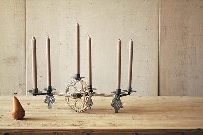 Recycled Bicycle Candelabra 