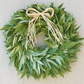 Bay Leaf Wreath w/ Raffia Bow