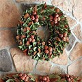 Natural Pomegranates & Twigs Wreath + Mantlepiece